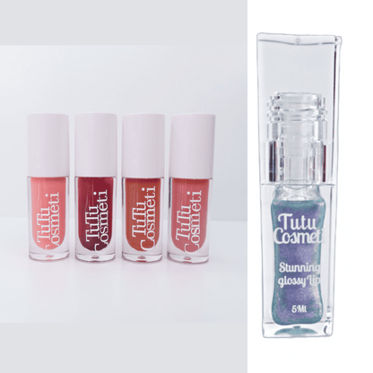 Christmas gift ideas bundle, the Nude gloss set with free color-changing lip oil and a free pair of earning 