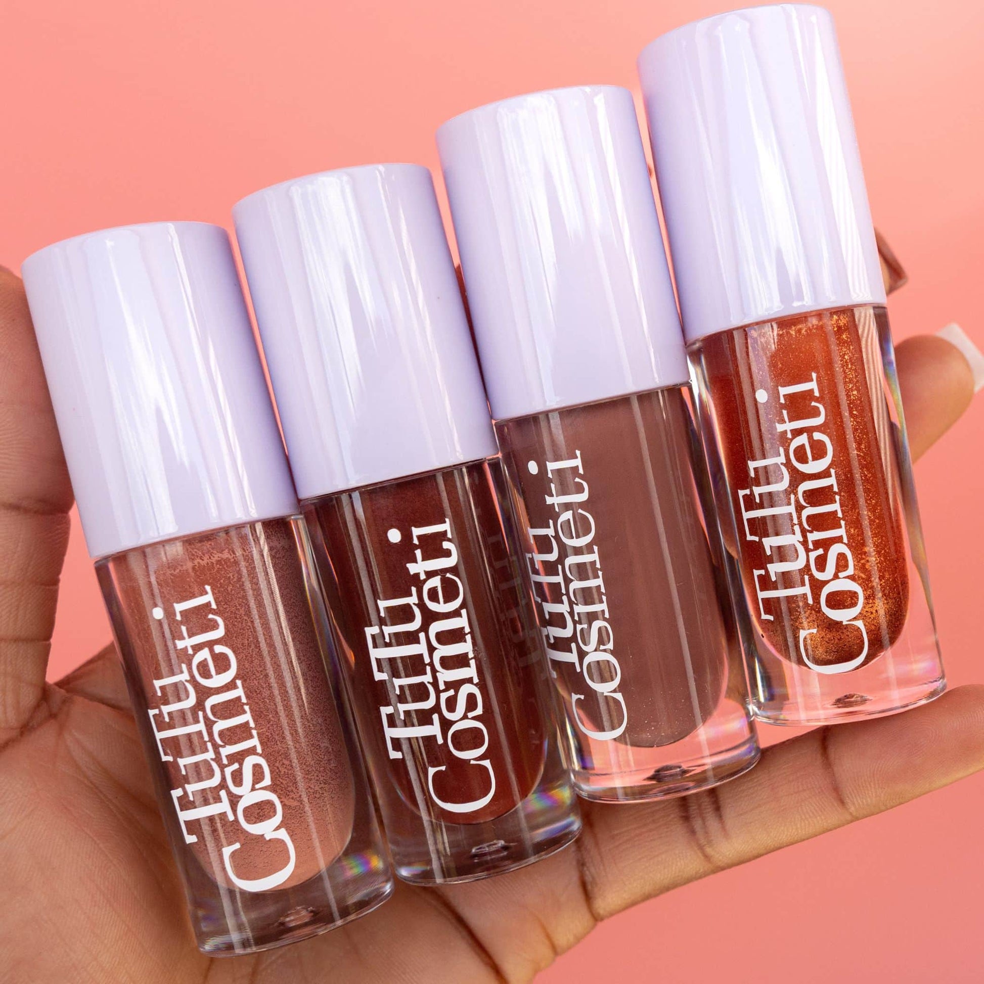 Picture of our Best  Brown Lip Gloss  set, the best brown lip gloss for Dark Skin 