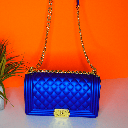jelly purse , fashion handbag , bags  blue bags 
