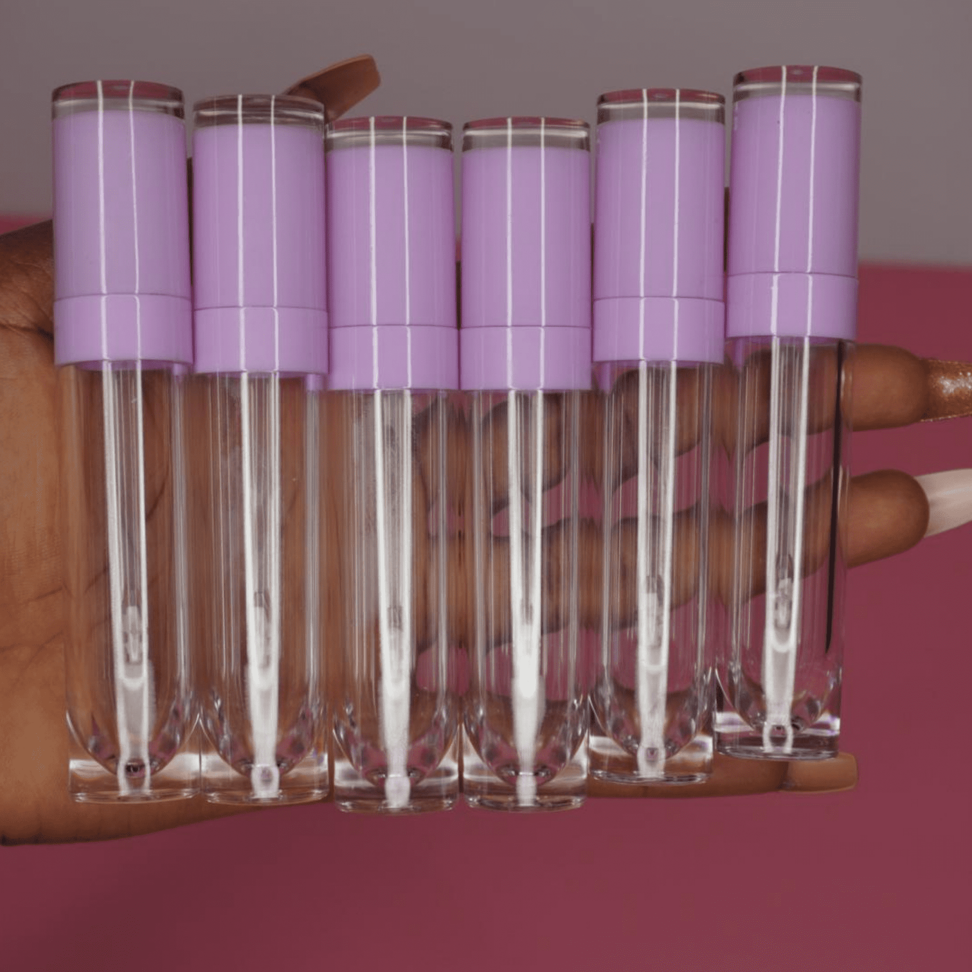 lip gloss tubes q c moore 6Pcs 5ml DIY Tube with Brush Wand Clear Crystal Empty Refillable Lip Gloss Glaze Round Bottles Sample Bottles Containers for DIY Lip Gloss Balm Cosmetic : Beauty & The transparent body shows the product color while giving you a full Flat Top Squeezie Lip Gloss